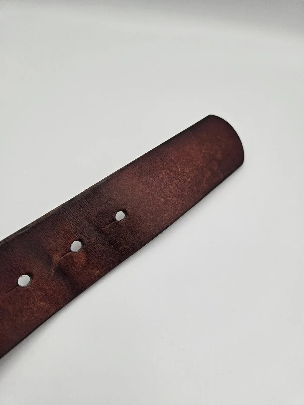 Vintage Fossil Full Grain Cowhide Leather Brown Belt Mens Size 36